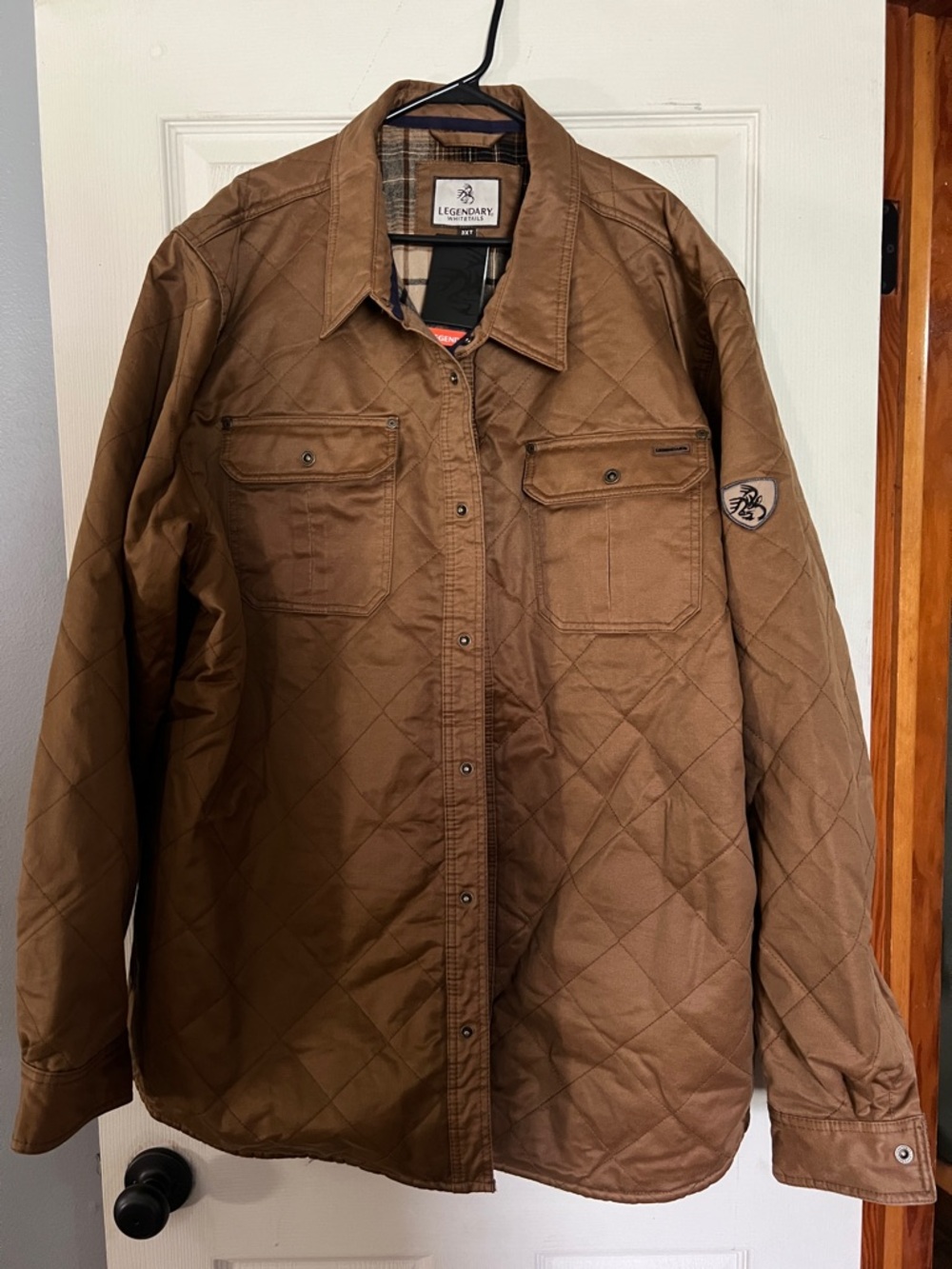 Legendary Whitetails Quilted Brown Work Shirt Jacket